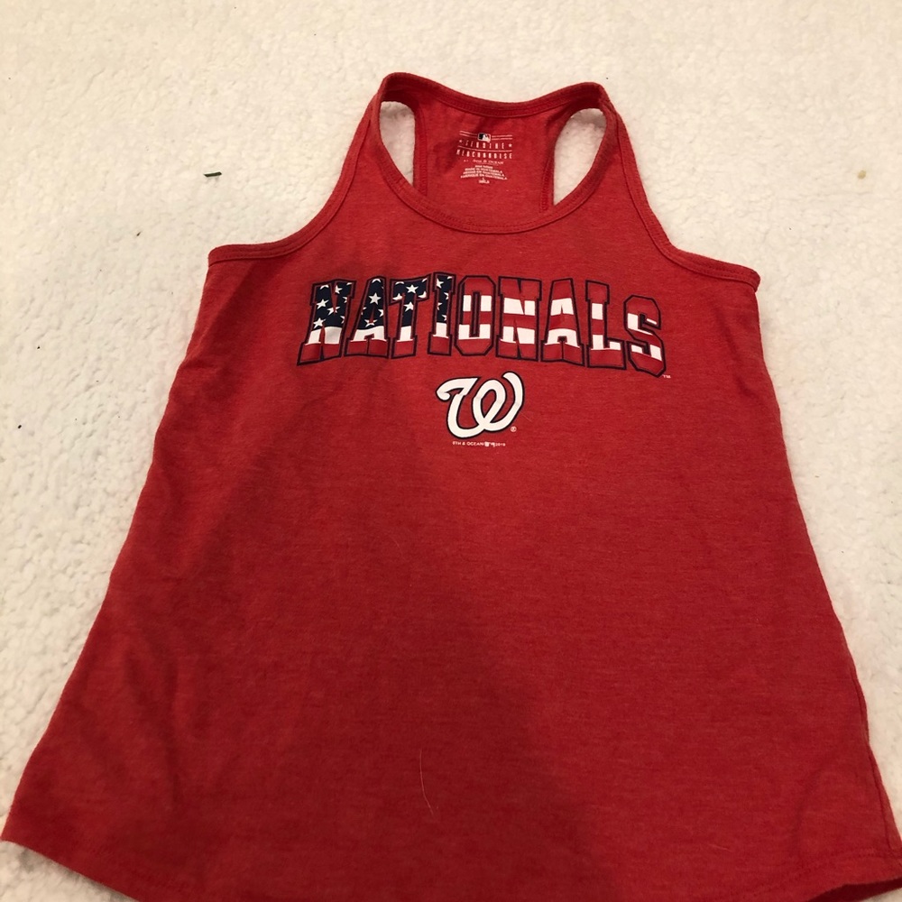 Girls washington nationals tank top